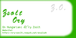 zsolt ory business card